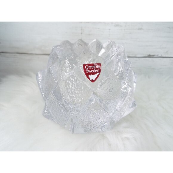 Orrefors Sweden Art Glass Artichoke Nimbus Votive Handle Holder - Picture 1 of 6